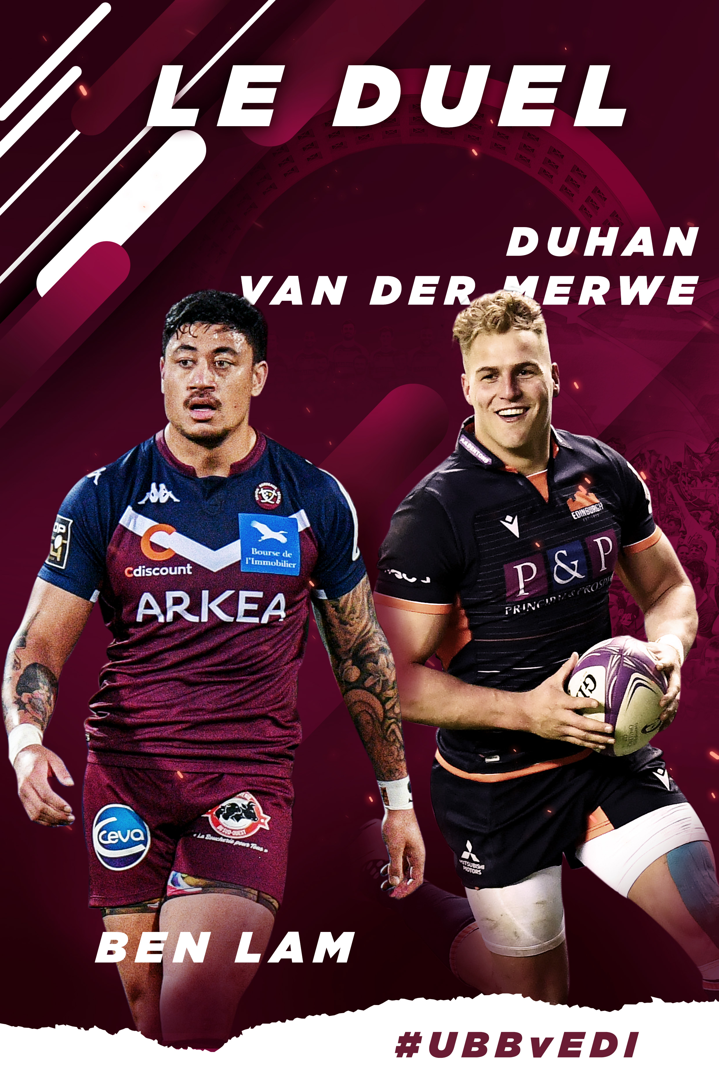 Duel d'ailiers : Ben Lam / Duhan Van der Merwe